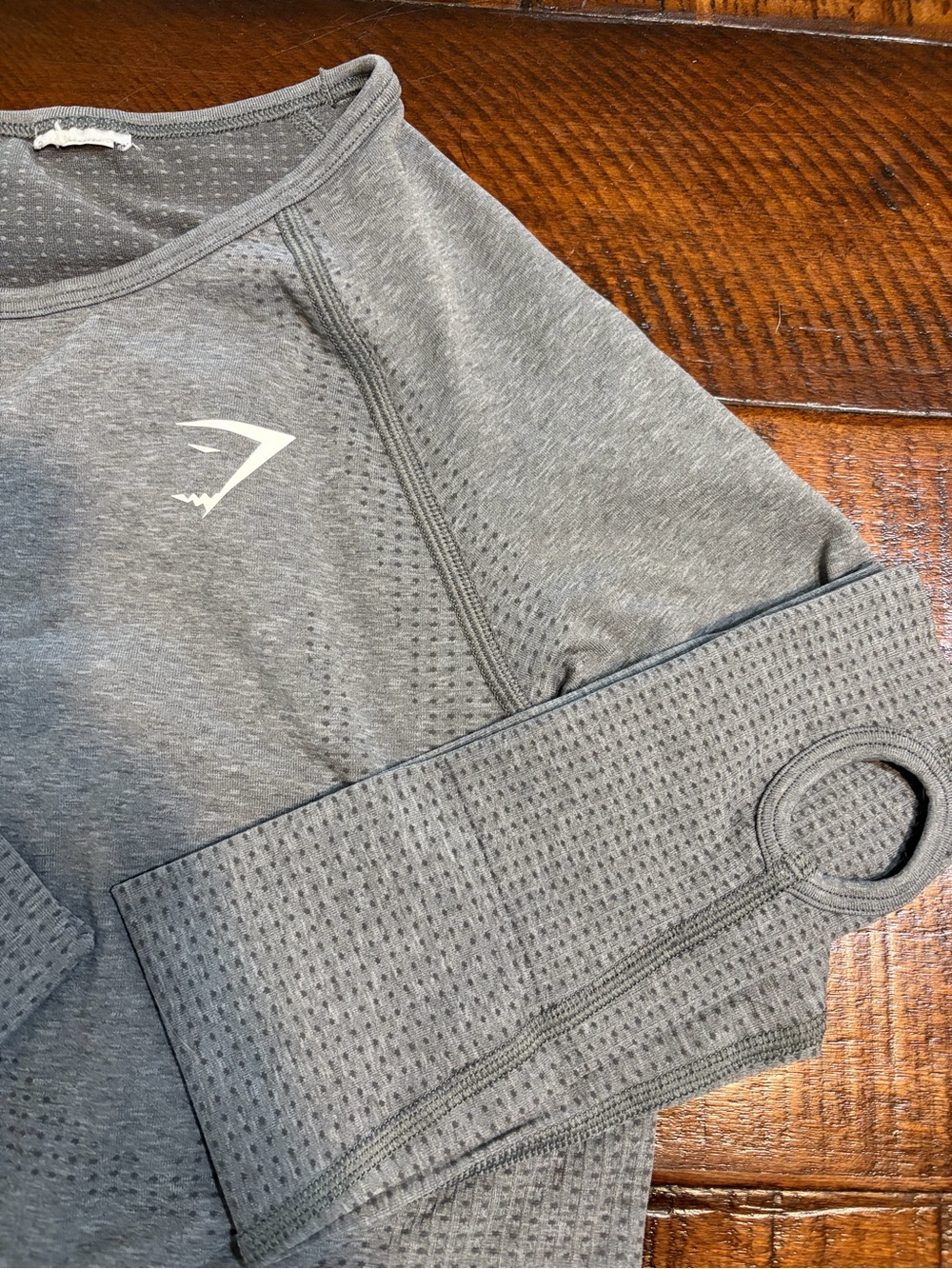 Gymshark Grey Seamless High-Rise Athletic Shorts with Logo